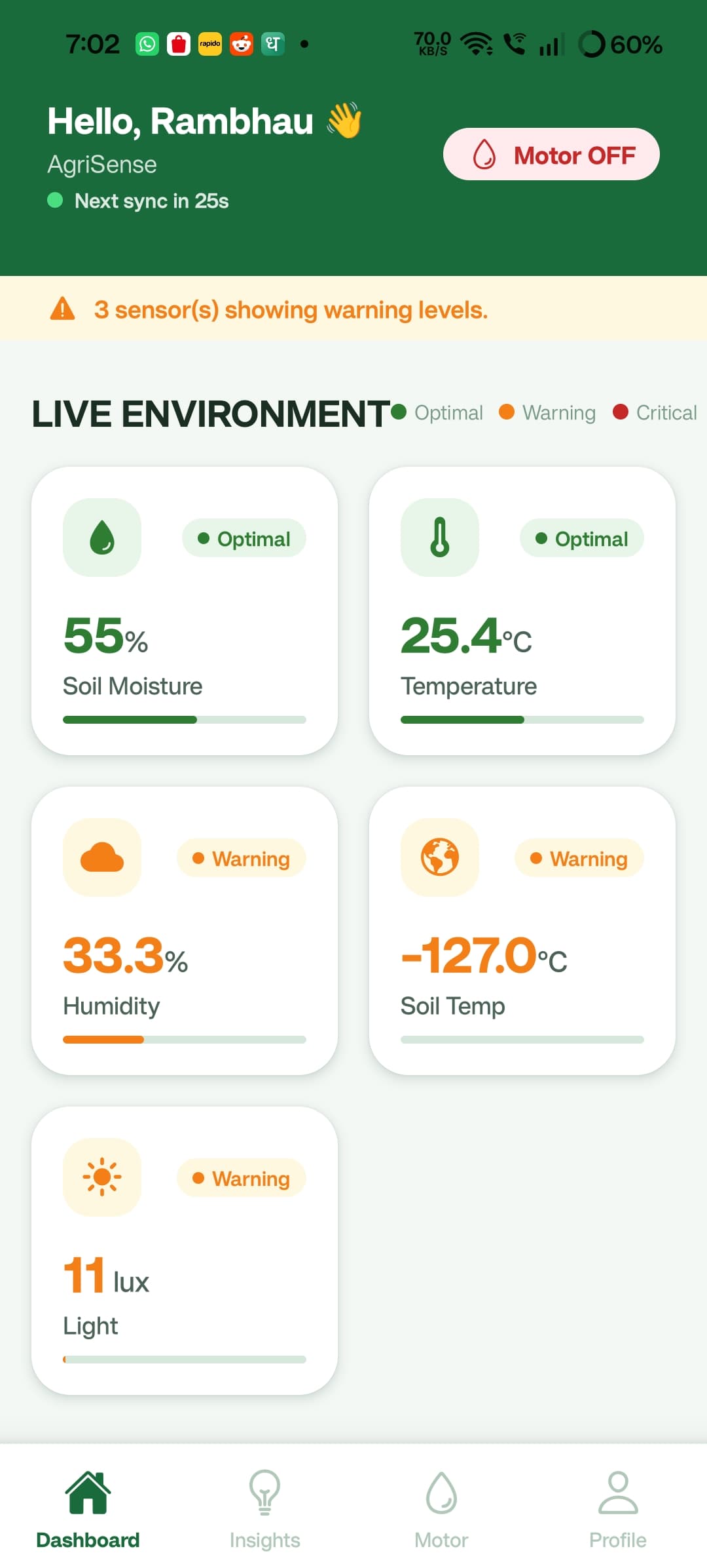 Live Environment Dashboard