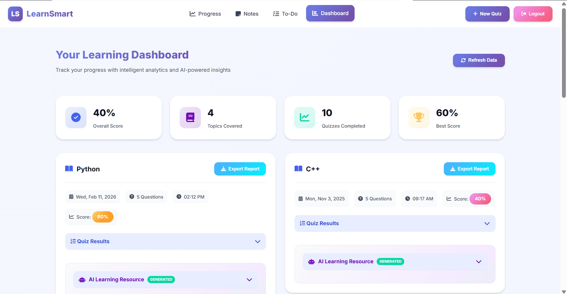 Student Dashboard